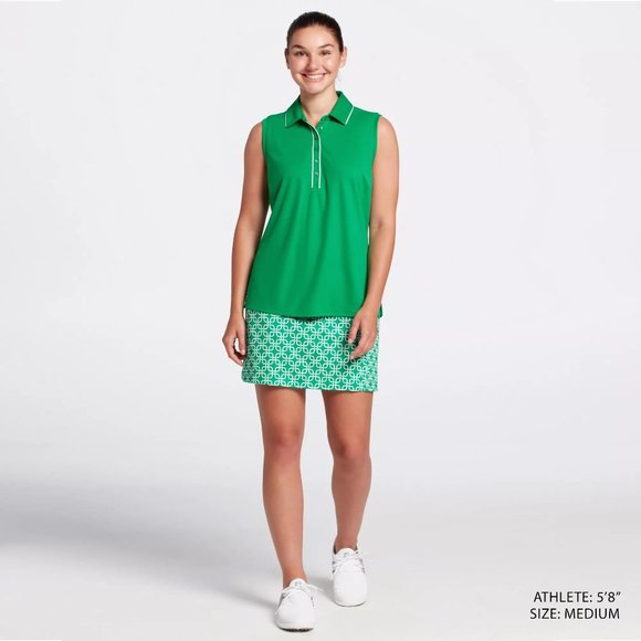 NWT Lady Hagen Women's Piped Sleeveless Golf Polo - Picture 2 of 4